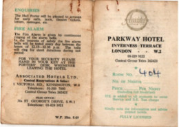 London, Parkway Hotel - Unclassified