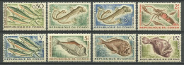 CONGO 1961 N° 142/147A ** Neufs MNH Superbes C 7.50 € Faune Poissons Fishes Céphalopode Elagatis Melanocetus Animaux - Mint/hinged