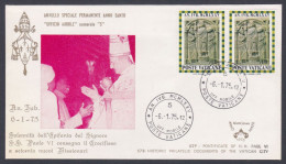 Vatican 1975 Private Cover Missionary, Pope Paul VI, New Missionaries, Christian, Christianity, Catholic Church - Covers & Documents