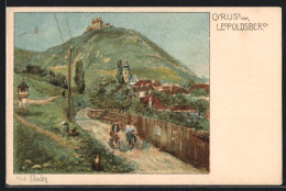 Künstler-AK Wien, Blick Zum Leopoldsberg  - Andere & Zonder Classificatie