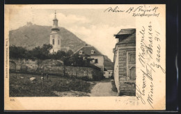 AK Wien, Kahlenbergerdorf, Ortspartie Mit Kirche Und Berg  - Other & Unclassified