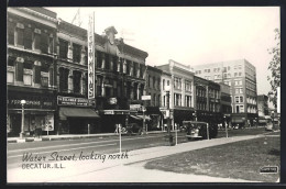 Foto-AK Dacatur, IL, Water Street, Looking North  - Andere & Zonder Classificatie