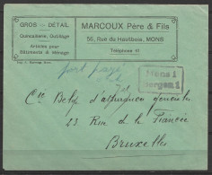 L. Entête Quincaillerie "port Payé" Pour Bruxelles - Griffe [Mons 1/Bergen 1] - Autres & Non Classés