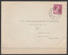 L. De Bruxelles Affr. N°832 Càd Hollandais "Posterijen" Pour DELFT (Pays-Bas) (débuts Années '50) - 1936-1957 Collar Abierto