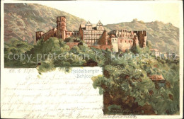 72098189 Heidelberg Neckar Schloss Kuenstlerkarte Heidelberg - Heidelberg
