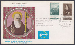 Vatican 1963 Private FDC Saint Benedict, Painting, Europa, Christian, Christianity, Catholic Church, First Day Cover - Cartas & Documentos