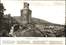 72097921 Falkenstein Taunus Burg Falkenstein Gedicht O Wanderer Hoere Falkenstei - Koenigstein