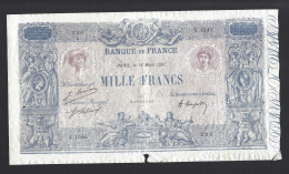 BILLET FRANCE 1000 FRANCS BLEU ET ROSE 1921 - 1 000 F 1889-1926 ''Bleu Et Rose''