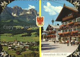 72097502 Ellmau Tirol Mit Wildem Kaiser Dorfpartie Ellmau - Sonstige & Ohne Zuordnung