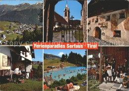 72097500 Serfaus Tirol Total Kirche Hotel Schwimmbad Trachten Serfaus - Otros & Sin Clasificación