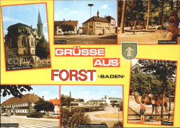 72097475 Forst Baden St Barbara Kirche Rathaus Waldspielplatz Kirchplatz Grund U - Andere & Zonder Classificatie