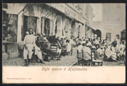 CPA Café Maure à Halfaouine, Tunesische Stadtszene  - Tunisie