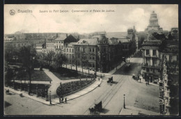 AK Brüssel / Bruxelles, Square Du Petit Sablon, Conservatoire Et Palais De Justice  - Brüssel (Stadt)