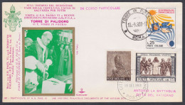 Vatican 1968 Private Cover Pope Paul VI, Palidoro Stone Tower, Pilgrimage, Christian, Christianity - Brieven En Documenten