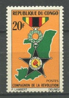 CONGO 1967 N° 203 ** Neuf MNH Superbe Ordre Des Compagnons De La Révolution Carte Médaille - Neufs