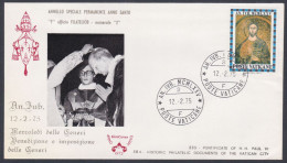 Vatican 1975 Private Cover Pope Paul VI, Ash Wednesday, Christian, Christianity, Catholic Church - Briefe U. Dokumente