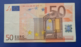 50 EUROS BANK NOTE-2002 -SPAIN Serie V - Imprimeur Et Tirage P001 - 50 Euro