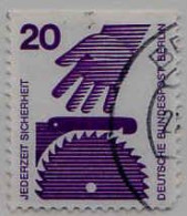 Berlin Poste Obl Yv:394b/395c Préventions Des Accidents Non-dentelé Haut (Beau Cachet Rond) - Used Stamps