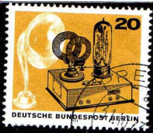 Berlin Poste Obl Yv:416/419 50.Jahre Rundfunk (TB Cachet Rond) - Usati