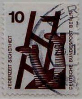 Berlin Poste Obl Yv:388c/389b Préventions Des Accidents Non-dentelé Haut - Used Stamps