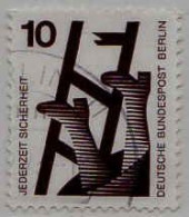 Berlin Poste Obl Yv:388/389 Prévention Des Accidents (TB Cachet Rond) - Used Stamps