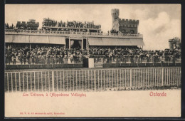 AK Ostende, Lest Tribunes, à L`Hippodrome Wellington  - Andere & Zonder Classificatie