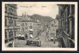 AK Freiburg I. Br., Gerberau, Strassenbahn  - Tramways