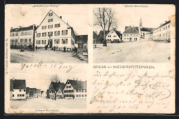 AK Niederstotzingen, Gasthaus Brauerei Zur Krone, Unterer Und Oberer Marktplatz  - Other & Unclassified