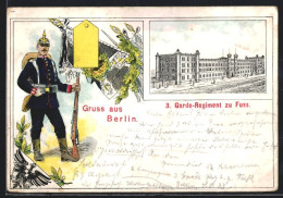 Lithographie Berlin-Kreuzberg, 3. Garde-Regiment Zu Fuss  - Regiments