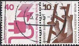 Berlin Poste Obl Yv:388c-395 Jederzeit Sicherheit Paire (Beau Cachet Rond) - Usati