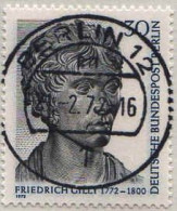 Berlin Poste Obl Yv:387 Mi:422 Friedrich Gilly Architecte (TB Cachet à Date) 21-2-72 - Used Stamps