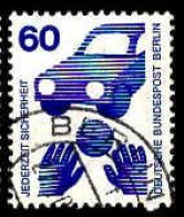 Berlin Poste Obl Yv:380 Mi:409A Jederzeit Sicherheit Sécurité Routière (TB Cachet Rond) - Gebraucht