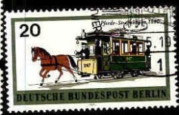 Berlin Poste Obl Yv:362 Mi:381 Pferde-Straßenbahn (TB Cachet Rond) - Gebraucht