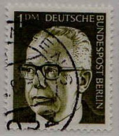 Berlin Poste Obl Yv:351 Mi:369 Gustav Heinemann (TB Cachet Rond) - Used Stamps