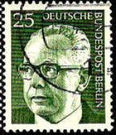 Berlin Poste Obl Yv:343 Mi:393 Gustav Heinemann (TB Cachet Rond) - Gebraucht