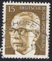 Berlin Poste Obl Yv:341A Mi:427 Bundespräsident Gustav Heinemann (TB Cachet Rond) - Used Stamps