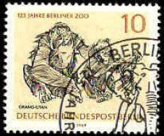 Berlin Poste Obl Yv:310 Mi:338 125 Jahre Berliner Zoo Orang-Utan (TB Cachet Rond) - Gebruikt