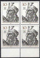 Berlin Poste N** Yv:366 Mi:390 Albrecht Dürer Le Cornemusier (Bloc De 4) - Unused Stamps