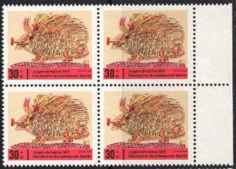 Berlin Poste N** Yv:358 Mi:388 Jugendmarke Stacheltier Bloc De 4 - Unused Stamps