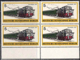 Berlin Poste N** Yv:360 Mi:379 Vorortbahn Bloc De 4 - Unused Stamps