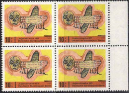 Berlin Poste N** Yv:356 Mi:386 Jugendmarke Fliege (Bloc De 4) - Unused Stamps