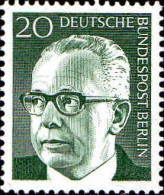 Berlin Poste N** Yv:342 Mi:362 Bundespräsident Gustav Heinemann - Unused Stamps