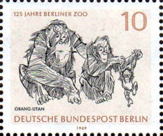 Berlin Poste N** Yv:310 Mi:338 125 Jahre Berliner Zoo Orang-Utan - Ungebraucht