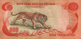 Billet Ngân Hàng Quốc Gia Việt Nam 1972: Tigre (500, Nam Trăm Đồng) Z2 051869 - Viêt-Nam