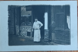 ÉPICERIE MOUSSEAUX GENNEVILLIERS 57 AVENUE DES GRESILLONS CARTE PHOTO MAGASIN DEVANTURE + 1 CARTE DE QUINCY - Gennevilliers