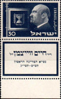 Israel Poste N** Yv:  62/63 Chaim Weizmann (Tabs) - Nuevos (con Tab)