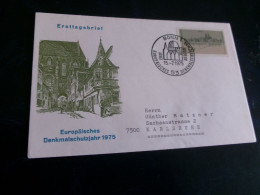 BELLE ENVELOPPE 1ER JOUR ALLEMAGNE FDC.."EUROPAISCHES DENKMALSCHUTZJAHR 1975" - 1971-1980