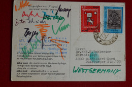 1972 Everest European Expedition Signed Herrligkoffer + 12 Climbers Mountaineering Himalaya Alpinisme Escalade Montagne - Sportifs