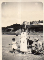 Photographie Vintage Photo Snapshot Dinard Plage Tente  - Lugares