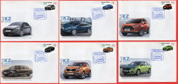 Kazakhstan 2017.  6 FDC.  Cars. - Kazakhstan